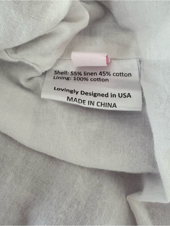 Caroline Kate Lavender Lace Overlay Linen Dress 6 - Picture 10 of 12